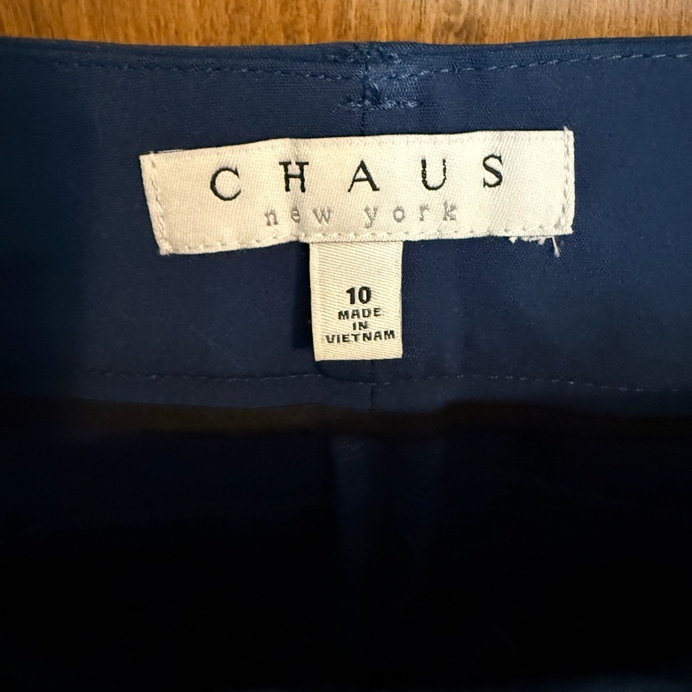 Chaus Blue Straight Leg Pants Professional Tailored Fit - Picture 2 of 6